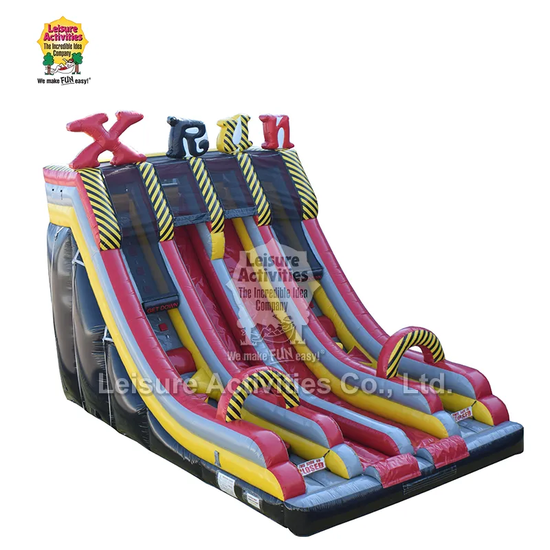 Inflatable Xtreme Fun Run Double Lane Slide