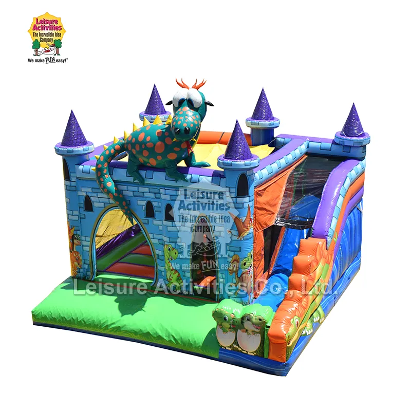 ມາດຕະຖານອັດຕາເງິນເຟີ້ Multiplay Bouncy Castle Dragon ທີ່ມີສະໄລ້